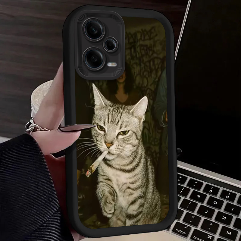 Trendy Cat Smoking Phone Case  - Xiaomi Redmi Note 14 评论和价格