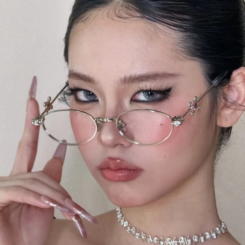 Diamond Inlaid Small Frame Gla - Anti Blue Light Film 评论和价格